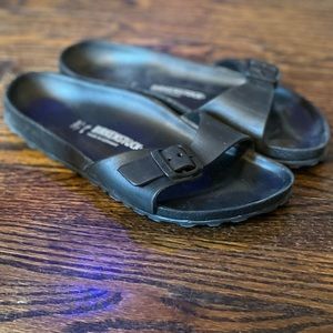Black EVA Birkenstock sandals size 39
